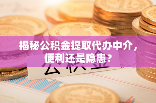 夏县揭秘公积金提取代办中介，便利还是隐患？