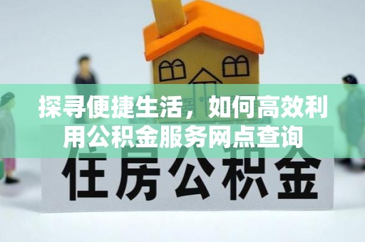 夏县探寻便捷生活，如何高效利用公积金服务网点查询