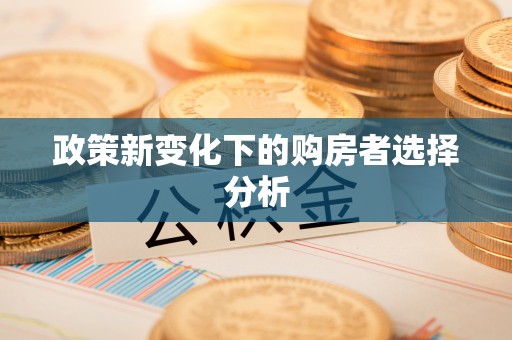 夏县政策新变化下的购房者选择分析