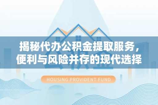 夏县揭秘代办公积金提取服务，便利与风险并存的现代选择
