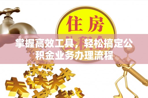夏县掌握高效工具，轻松搞定公积金业务办理流程
